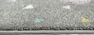 Килим дитячий Дитячий килим Хмари Сірий Рожевий Блакитний Розмір 120х170 см (140х200 см)