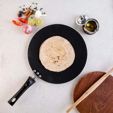 Плоска сковорода для млинців з антипригарним покриттям Vinod Tawa для приготування чапаті, доса з високоякісним індуктивним праскою преміум-класу