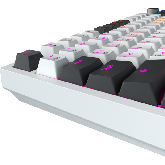 Бездротова механічна клавіатура GamePro MK160D Pro QLAB Sakura Switch White