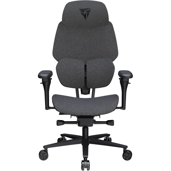 Ігровий крісло ThunderX3 Flex Pro Loft сірого кольору | Ергономічне офісне крісло з тканинною оббивкою, регулювання 19D, 5D підлокітники, механізм SYNC6, дихаюча тканина, для офісу та геймінгу