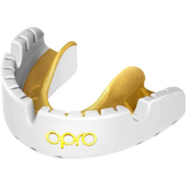 Каппа з брекетами золотого рівня OPRO, спортивна каппа для дорослих, новий інструмент налаштування для боксу, гандболу, єдиноборств, хокею білого кольору