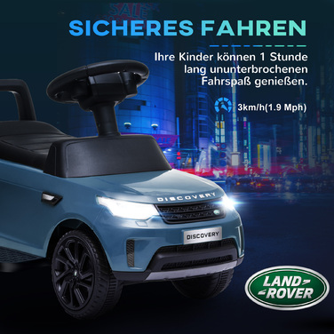 AIYAPLAY Land Rover Дитячий електромобіль 2 в 1 6V дитячий автомобіль з режимом ковзання, музика, клаксон, електромобіль, автомобіль для поїздки, автомобіль з фарою, 3 км/год, для дітей 1,5-5 років, світло-блакитний | Аосом