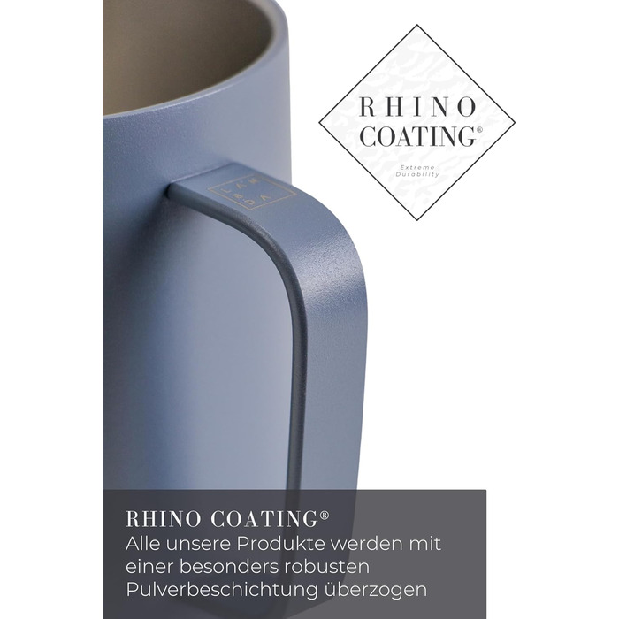 Ручна кавомолка Lambda Coffee з нержавіючої сталі та керамічним жорном | Для еспресо та інших сортів | Матеріал: нержавіюча сталь, дерево, кераміка | Колір: Dusk Blue