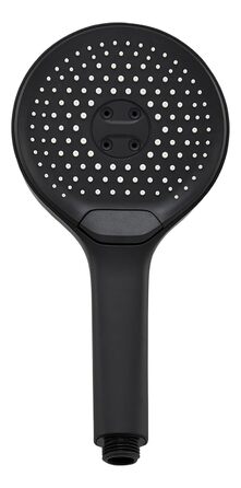 Красивий колекційний ручний душ Living 3-jet Biella, водозберігаюча душова лійка, душова лійка з ручками проти накипу, тип 1/2' з'єднання, промисловий (чорний матовий - Glaia)