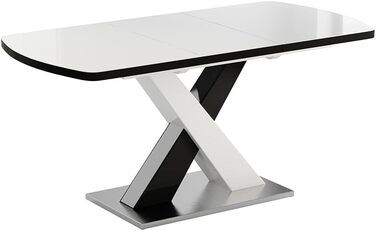 Розсувний обідній стіл Vicco Chinto, чорний, 120-160 x 80 см