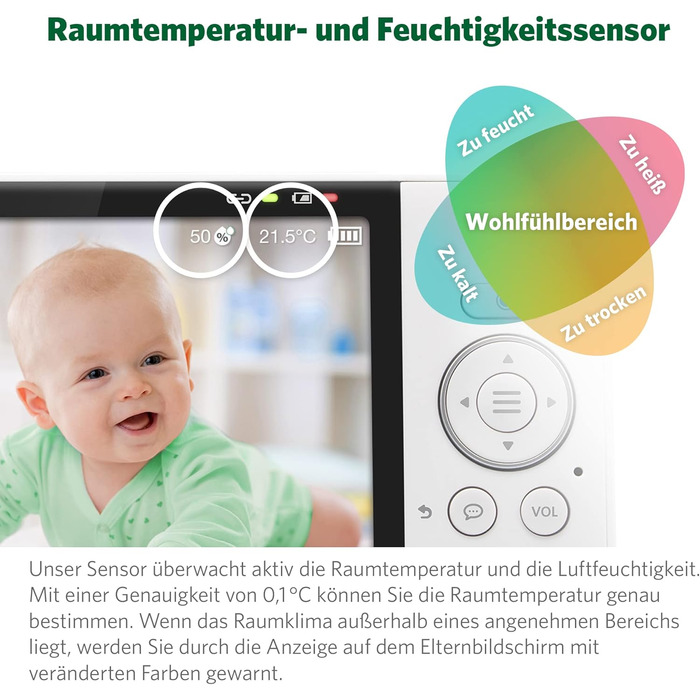 Радіоняня LeapFrog LF2423 з камерою, відеодисплеєм 2.8