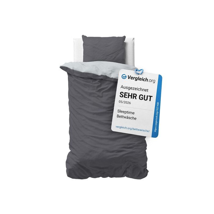 Бетліна Sleeptime 100% бавовна, 200x200 см, темно-синій колір - м'яка та практична постільна білизна з блискавкою. Комплект постільної білизни однотонний, з двома наволочками 80x80 см (135x200 см, 2 шт., сірий/антрацит).