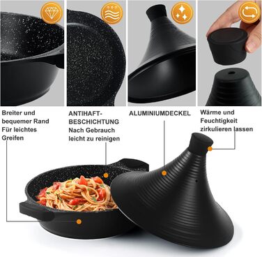 Тажин Scheffler - марокканський посуд для приготування Тажина, 32 см, антипригарне покриття, алюміній