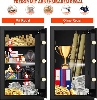 Вогнетривкий сейф Safe Tresor 85L з цифровим замком для зброї, золота, документів та медикаментів