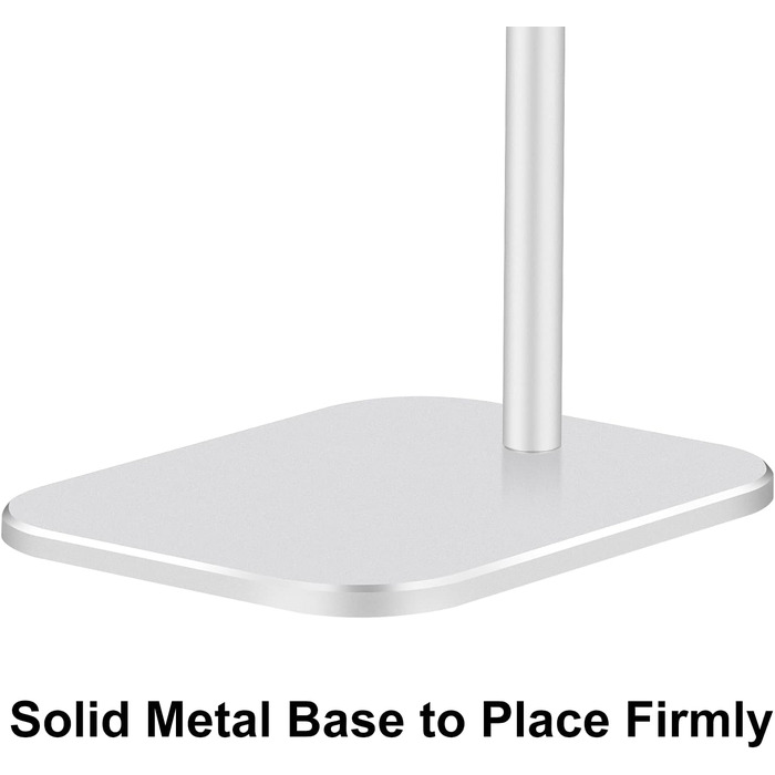 Підставка для навушників з алюмінію, тримач для гарнітури з міцною металевою основою для столу, сумісна з більшістю навушників (Рожеве золото) (Срібло)