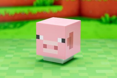 Настільна лампа Paladone Minecraft свинка 11 см рожева