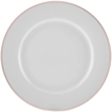 Набір посуду Karaca Rebeca Platinum, 24 предмети, преміум, срібний обідок, круглий (24 предмети, рожеве золото)