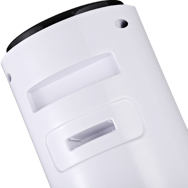 Настільний вентилятор з дистанційним керуванням, кут обертання 70°, висота 96 см, потужність 45 Вт, 3 режими, таймер, колір: білий + чорний