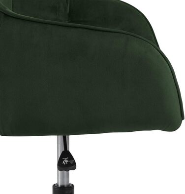 Крісло для офісу Bentley AC Design, зелено-чорне, з велюру та металу, 88,5 x 59 x 58,5 см