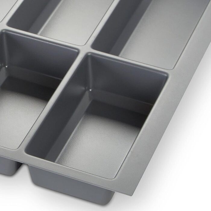 Вставка для столових приборів KING IV сріблясто-сіра Ширина коробка для столових приборів 376 мм для корпусу 45 (226 x 473,5 мм для шафи шириною 30)
