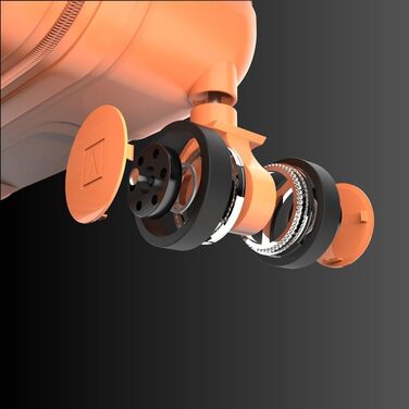 Набір валіз NUMADA Upfly T10 3 шт. (55x40x20, 66x44x26, косметичка). ABS, помаранчевий