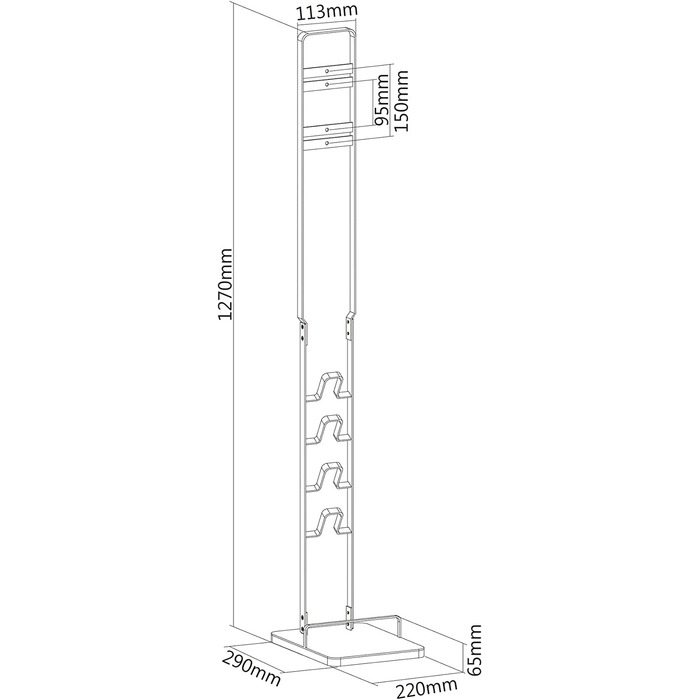 Підставка для пилососа PureMounts для Dyson V6/7/8/10/11/12/15 біла