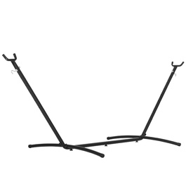 Стійка для гамака Outsunny для гамака Металева підставка з гачком 280 x 120 x 110 см до 120 кг для саду та пляжу