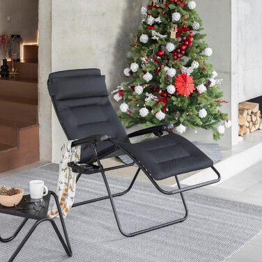 Крісло-релакс Lafuma Zero Gravity з AirComfort® - чорний сталь, гарантія 5 років, LFM2058