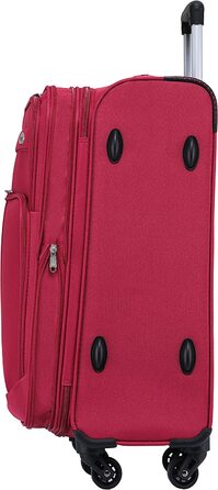 Набір валіз Beibye з тканини, з передніми кишенями, верхнім отвором та еластичною вставкою (Вишневий)