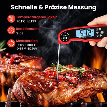 Бездротовий термометр для м'яса Maxtachі з Bluetooth, IP67, 150м для гриля, BBQ, духовки та smoker