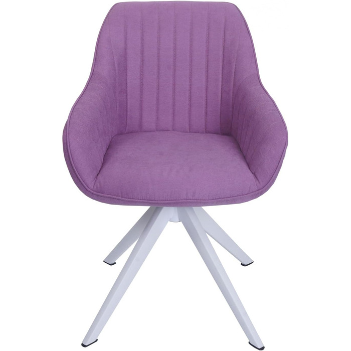 Крісло Mendler для обідньої зони HWC-K27, кухонне крісло з підлокітниками, поворотне, тканина, ліловий