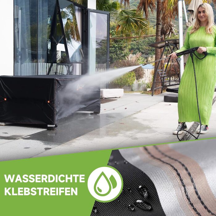 Чохол для садовой мебели Enzeno 200x160x74 см, водонепроникний, з оксфордської тканини, захисний чохол для садовой lounge мебели, зимовий захист, для садового столу