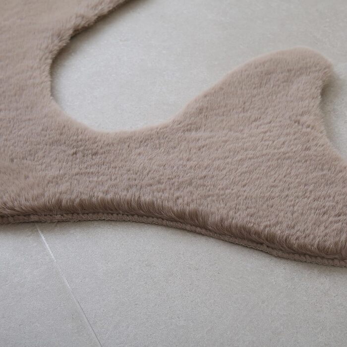Дитячий килимок Whale Design Маленький килимок зі штучного хутра - волохатий пухнастий килимок для дитячої дівчинки та хлопчика Екстра м'який килимок, який можна прати - Килимок для дитячої кімнати (80x120 см, бежевий)