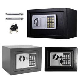 Сейф Tresor з подвійним ригелем, сталевий, з електронним замком та 2 ключами, 8.5л, чорний