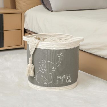 Набір кошиків для зберігання 3 шт. з плетеного полотна, кошики для іграшок, білизни, органайзер для дитячої кімнати, для іграшок, одягу, м'яких іграшок, місткі та надійні кошики (серія 