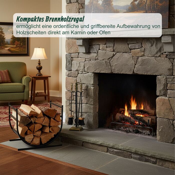 Сучасна полиця для дров Relaxdays U-подібної форми