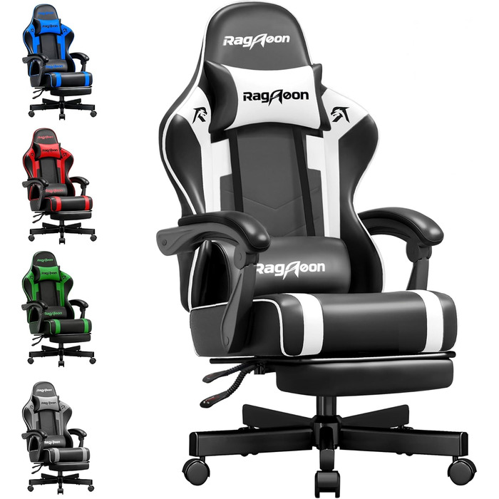 Ігровий крісло-шкік Gamer Sessel - ергономічне ігрове крісло з підтримкою попереку, регульоване по висоті, м'яке, до 150 кг, велике