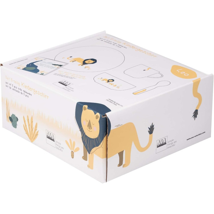 Набір дитячого посуду ASA, порцеляна, білий колір