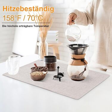 Набір тканинних серветок Homaxy 6 шт., бежеві, миючі, стійкі до нагрівання, антиковзаючі, двосторонні