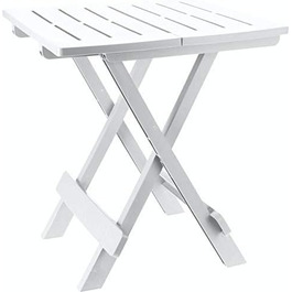 Пластиковий розкладний стіл Spetebo Adige 45 x 43 см - білий - садовий журнальний стіл складний - журнальний стіл кемпінговий стіл чайний стіл стіл балконний стіл невеликий