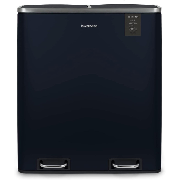 Сміттєвий бак Les Collectionneurs Sensor №1012, 69л, 3 відсіки (47+11+11л), автоматичне відкривання, інфрачервоний датчик, тиха кришка, дизайн (темно-синій)