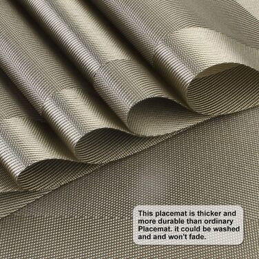 Набори серветок на стіл DACHUI, 8 шт., тканинні, під льон, водовідштовхувальні, термостійкі, миючі, довговічні (димно-сірий) (кава, 4 шт.)