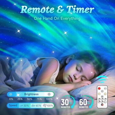 Проєктор зоряного неба Nordlicht, нічник-мушля для спальні, декоративний світильник-туман, декор для дитячої кімнати, милий декор кімнати, подарунок для підлітків дівчатам та хлопцям