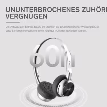 iKF R1 Бездротові Bluetooth накладні навушники ретро-дизайн, 60 годин роботи, стереозвук, режим прозорості, підключення до 2 пристроїв, для iOS/Android, чорні