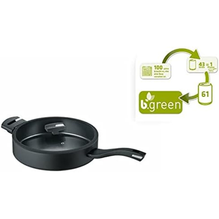 Сковорода Berndes b.Green Alu Recycled Induction (28 см) - 100 перероблені бляшанки для напоїв