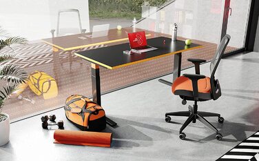 Офісне крісло Interstuhl Every Active Edition – регульована поперекова підтримка, комфортне та активне сидіння (зелений | чорний) (антрацит | помаранчевий)