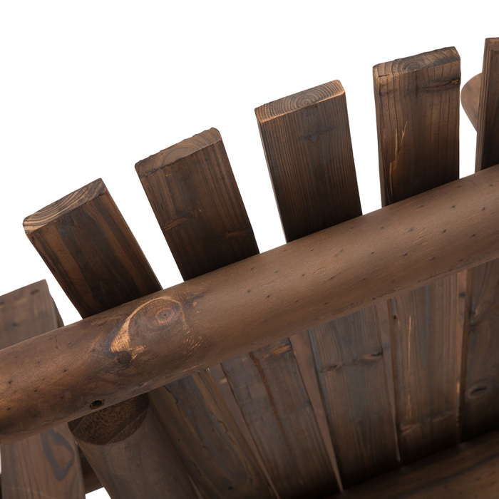 Набір садових меблів: лавка з інтегрованим столиком, 2 стільці, масивне дерево, коричневий, 157 x 88 x 103 см