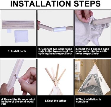 Дитяче намет-типі Camiraft сірого кольору, індійський намет-іграшка зі зірками для дітей, бавовняний намет для дівчаток та хлопчиків з сумкою, складаний дитячий домік для дому чи на вулицю