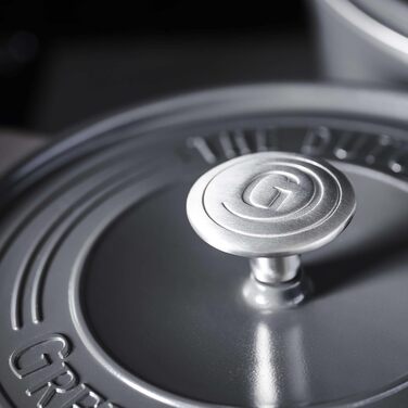 GreenPan Featherweights: каструля з кришкою, керамічне антипригарне покриття, індукція, піч, 28 см, 6 л (сірий)