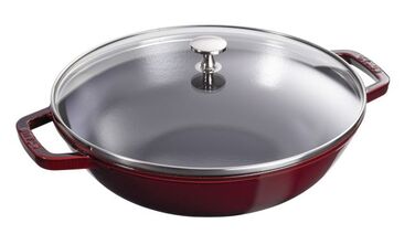 Вок зі скляною кришкою 30 см, Staub garnet