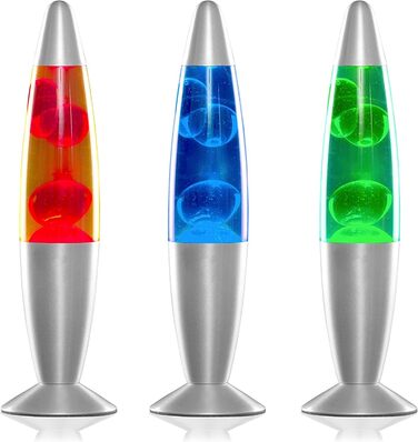 Лава для ракети CELLUSTOP - Magma Lava - декоративна для встановлення - 2 галогенні лампи R39 в комплекті - міцне скло - 25 Вт - 34 см - синій