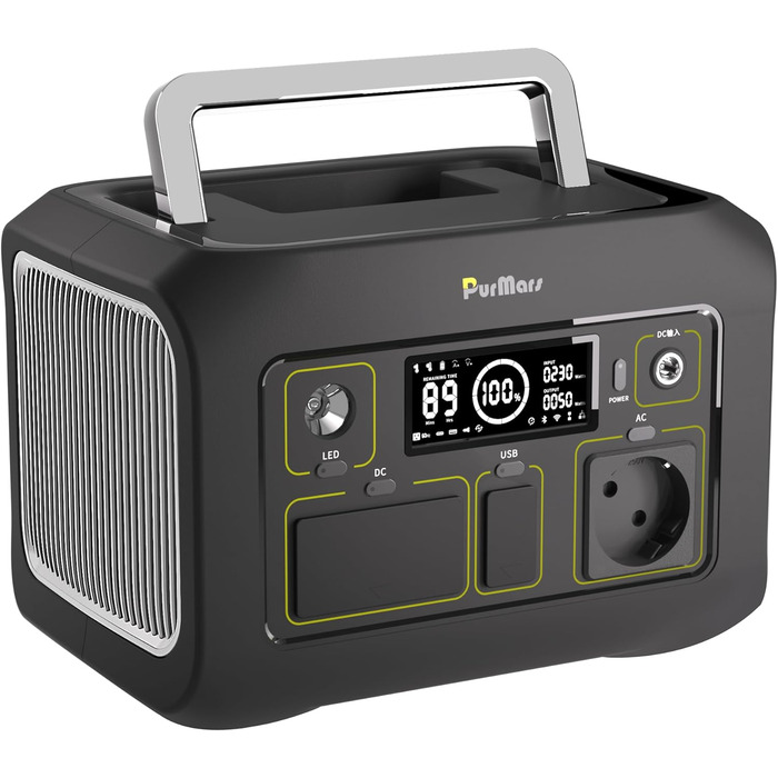 Портативна електростанція 300W (макс. 500W), 288Wh (90000mAh) з чистою синусоїдою 230V, LiFePO4 акумулятор, для кемпінгу, подорожей та надзвичайних ситуацій. P300E