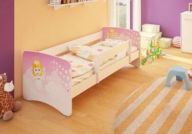 Дитяче дитяче ліжко Best For Kids 90x180 із захистом від падіння з висоти 44 Design (Angel)