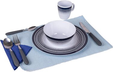 Набір посуду для подорожей Bo-Camp 16 TLG для 4 осіб з меламіну