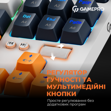 Дротова механічна клавіатура GamePro MK180W (Red) з Hot-Swap RGB White